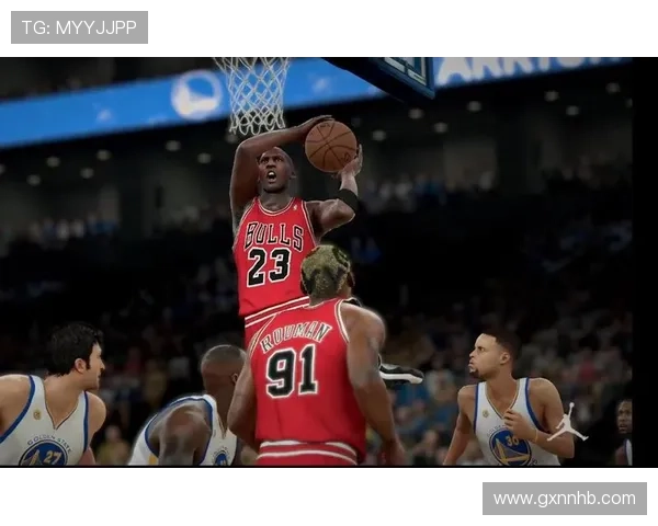 乔丹无球跑动制造错位，主导公牛关键回合得分